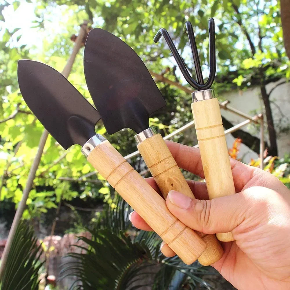 Gardening Tools Vegetables - 3-teiliges Mini-Gartenwerkzeug-Set, Kleine Größe für Zimmerpflanzenpflege,